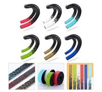 Cinta para manillar de bicicleta de alto rendimiento de cuero suave con agarre acolchado y propiedades transpirables Accesorios para manillar de bicicleta (negro y blanco)