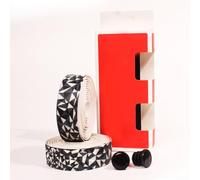 Cinta para manillar de bicicleta para todas las necesidades de ciclismo, material flexible e impermeable con propiedades de absorción de golpes (blanco y gris)