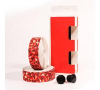 Cinta para manillar de bicicleta para todas las necesidades de ciclismo, material flexible e impermeable con propiedades de absorción de golpes (blanco y rojo)