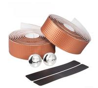 Cinta para manillar de bicicleta, patrón de fibra de carbono, antideslizante, absorción de golpes, espuma EVA, agarre de poliuretano transpirable para bicicleta de carretera, ciclismo, 2 m (naranja)