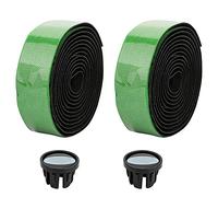 Cinta para manillar de bicicleta Premium EVA PU Grip Wrap para bicicleta de carretera Ciclismo Cómodo Durable Antideslizante Absorción de impactos Negro Rojo Verde 2 rollos (Negro Verde)