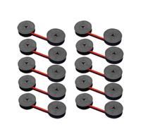 Cinta para máquina de Escribir 10 Piezas 20 Piezas GR1 GR-1 DIN2103 1/2 Pulgada Compatible con Olympia Negro Rojo(Red Black 20pcs)