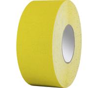 Cinta para marcar suelos adecuada para apiladoras, vinilo, anchura 75 mm, amarilla