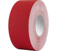 Cinta para marcar suelos adecuada para apiladoras, vinilo, anchura 75 mm, roja