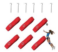 Cinta para marcar Voleibol: Anclajes de fácil instalación, líneas de cancha duraderas de Alta Visibilidad, límites Deportivos de río Premium, Cordones de Voleibol de, Kit Completo de herrajes de
