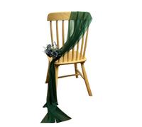 Cinta para Silla de Boda 10/50PCS Chiffon Chair Sashes Cover Aisle Decorations Draping Fabric Wrinkle-Free With Tie For Party Wedding Decorate Banquet(Green2,10 pcs)