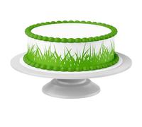 Cinta para tartas hierba comestible - 4 piezas á 24cm x 5cm apta para tartas de hasta 30 cm para comer - decoración creativa para tartas