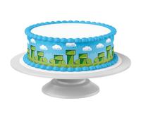 Cinta para tartas Juego retro comestible - 4 piezas á 24cm x 5cm apta para tartas de hasta 30 cm para comer - decoración creativa para tartas