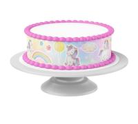 Cinta para tartas Unicornio comestible - 4 piezas á 24cm x 5cm apta para tartas de hasta 30 cm para comer - decoración creativa para tartas