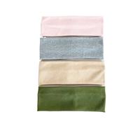 Cinta Pelo Deporte 4 unids/set bandas for el cabello tejidas for mujer, diadema elástica ancha de Color sólido, deportiva for Yoga, suave for maquillaje facial(Green)