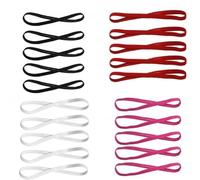 Cinta Pelo Deporte 5 bandas elásticas for el pelo deportivas unisex con tiras antideslizantes for el sudor, ideales for yoga, correr, fitness y accesorios for el cabello.(Pink)