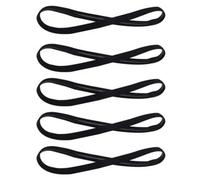 Cinta Pelo Deporte 5 uds Color caramelo mujeres hombres bandas for el cabello for Yoga diadema deportiva for niñas deporte antideslizante banda elástica de goma for sudor fútbol correr(Black-5pcs)