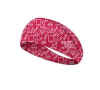 Cinta Pelo Deporte 5pc Buttons Headband For Women Medical Hairbands Elastic Hair Band Printed Bandanas Cute Headband Sweat -absorbing Turbans(FF327-2)