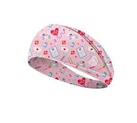 Cinta Pelo Deporte 5pc Buttons Headband For Women Medical Hairbands Elastic Hair Band Printed Bandanas Cute Headband Sweat -absorbing Turbans(FF328-14)
