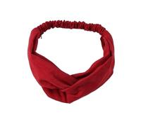 Cinta Pelo Deporte 5PC Wide Edge Headband Loose Cross Headband Yoga Sports Face Makeup Hair Accessories(Red)