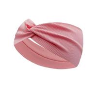 Cinta Pelo Deporte 8PC Silky Threaded Fabric Twist Headband Yoga Workout Running Sport Elastic Hair Bands for Women's Turban Hair Wrap for Girls(Pink)