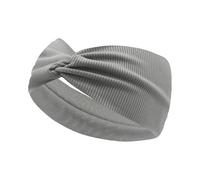 Cinta Pelo Deporte 8PC Silky Threaded Fabric Twist Headband Yoga Workout Running Sport Elastic Hair Bands for Women's Turban Hair Wrap for Girls(Grey)