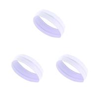 Cinta Pelo Deporte Cinta elástica lisa for Yoga, correr, ciclismo, deportes al aire libre, diadema for lavar la cara y maquillaje, 3 uds(White)