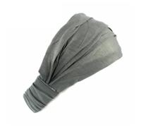 Cinta Pelo Deporte Diadema de algodón for mujer, banda for la cabeza, diadema envolvente for cuello, bufanda for, pañuelo 2 en 1(Dark Grey)