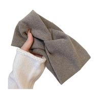 Cinta Pelo Deporte Diademas anchas de otoño e invierno for mujer y niña, diadema cruzada Color sólido, turbante elástico for Yoga(Light grey)