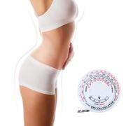 Cinta Portátil Retráctil Métrica para Imc Corporal Grasa | Precisión Superior, Diseño Elegante, Plástico Blanco, Fácil de Llevar, Uso Fitness y Control de Salud