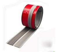 Cinta protectora de borde de escalera de vinilo de caucho que brilla en la oscuridad, autoadhesiva, for interiores y exteriores, for escalones de escalera(Gray,90in/2.28m)