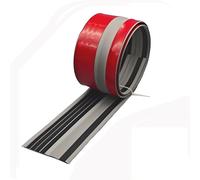 Cinta protectora de borde de escalera de vinilo de caucho que brilla en la oscuridad, autoadhesiva, for interiores y exteriores, for escalones de escalera(Dark Grey,55in/1.4m)