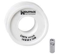 Cinta PTFE Wolfpack 12 mm. x 10 m. (Paquete 10 Rollos)