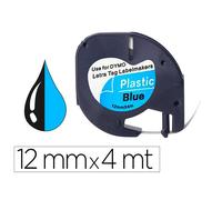 Cinta Q-Connect 12Mm X 4Mt Negro-Ultra Azul Para Maquina Letratag