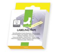 Cinta Q-Connect compatible con Dymo D1 para etiquetadoras Dymo Label Manager negro-blanco - 19 mm