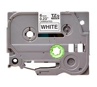 Cinta q-connect tze-211 blanco-negro 6mm longitud 8 mt - KF18795