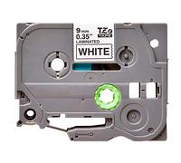 Cinta q-connect tze-221 blanco-negro 9mm longitud 8 mt - KF18796