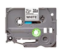 Cinta Q-Connect Tze-231 Blanco-Negro 12Mm Longitud 8 Mt