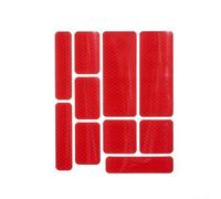 Cinta reflectante a base de PVC para aplicaciones de motocicleta, bicicleta, camión y bicicleta, compatible con estrategias de mejora de visibilidad pasiva (rojo)