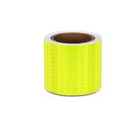 Cinta Reflectante Amarilla Cinta Reflectante Fluorescente Impermeable para Exterguridad Pegatinas Reflectoras de Visibilidad para Remolques, Camiones, Bicicletas, Cascos, Autos, 10 cm x 10 m