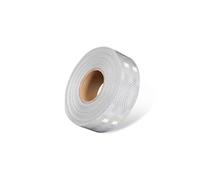 Cinta reflectante de alta visibilidad, adhesivo seguridad antideslizante impermeable 5CM x 10M for barrera exterior vehículos(White)
