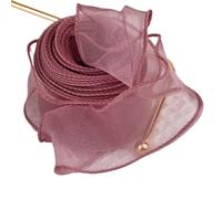 Cinta Regalo Cinta de organza cola pez 4 cm con borde ondulado, encaje for manualidades, ramo novia, embalaje, lazo, decoración boda, tela costura decorativa(Color 4,2.2 Meter)