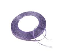 Cinta Regalo Cinta de satén de seda con purpurina dorada y plateada, 100 yardas, 6mm, decoración for fiesta, hogar, boda, envoltura de Navidad, Halloween, Material DIY(Light Purple)