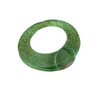 Cinta Regalo Cinta de satén de seda con purpurina dorada y plateada, 100 yardas, 6mm, decoración for fiesta, hogar, boda, envoltura de Navidad, Halloween, Material DIY(Green)