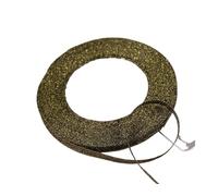 Cinta Regalo Cinta de satén de seda con purpurina dorada y plateada, 100 yardas, 6mm, decoración for fiesta, hogar, boda, envoltura de Navidad, Halloween, Material DIY(Black)