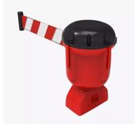 Cinta retráctil de 9 metros for conos de tráfico: cinta de advertencia de alta visibilidad for uso en interiores y exteriores.(Red)