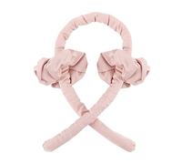 Cinta rizadora de pelo de espuma sin calor, reutilizable, portátil, color rosa claro