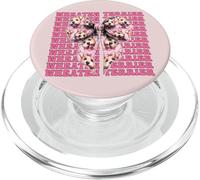 Cinta Rosa con Lazo de Coqueta de Perro Terrier de Trigo PopSockets PopGrip para MagSafe