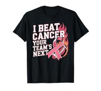 Cinta Rosa con Texto en inglés I Beat Cancer Your Team's Next Football Camiseta