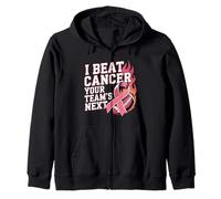 Cinta Rosa con Texto en inglés I Beat Cancer Your Team's Next Football Sudadera con Capucha
