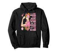Cinta Rosa con Texto en inglés I'm The Storm Strong Women Breast Cancer Warrior Sudadera con Capucha