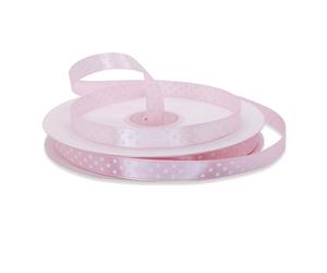 Cinta rosa de doble satén con lunares, rollo de cinta para envolver regalos, fiestas, bautismo, nacimiento, cumpleaños, ceremonia, altura 10 mm, longitud L 50 metros