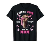 Cinta Rosa I Wear Pink For My Mom We Fight Together Camiseta