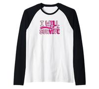 Cinta Rosa I Will Survive BCA Camiseta Manga Raglan