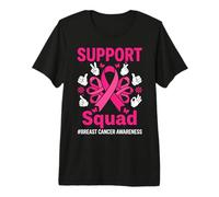 Cinta Rosa para concientización sobre el cáncer de Mama de Support Squad Camiseta Premium